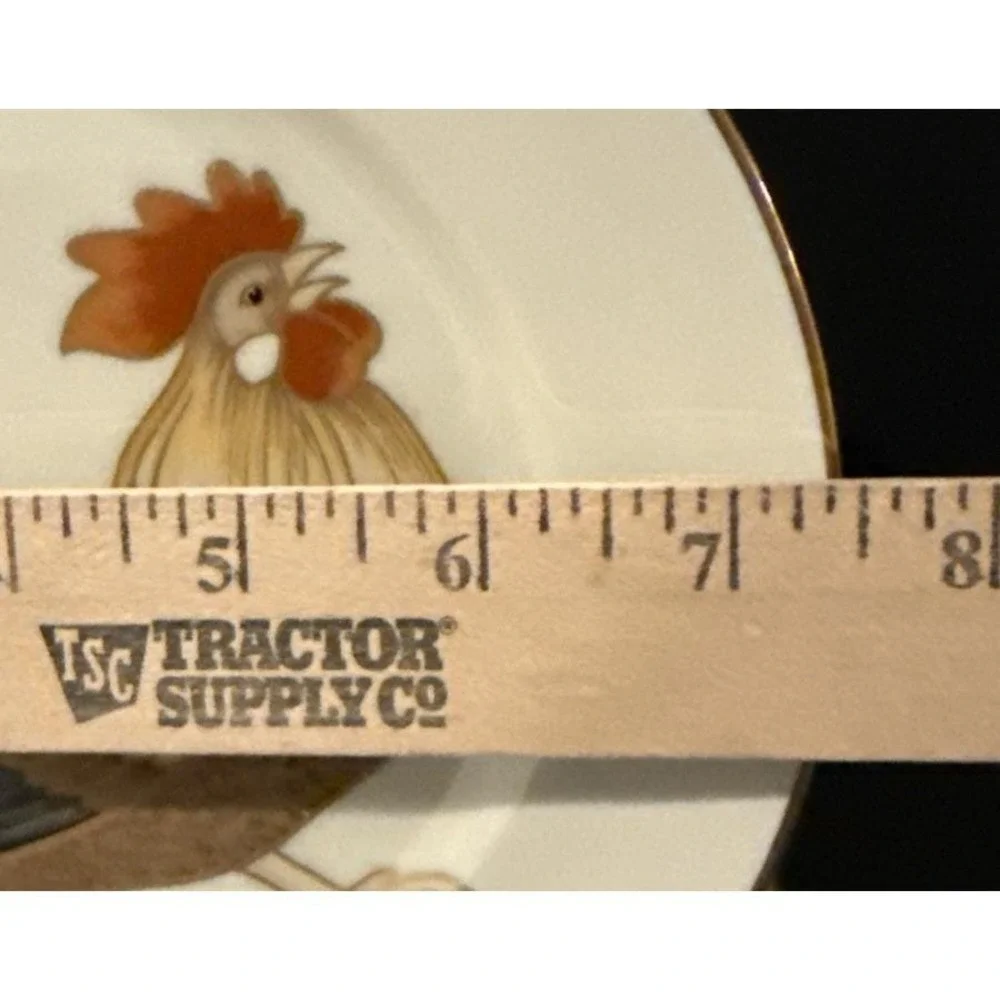 Fitz Floyd Le Coq Rooster Chicken Salad Plates Plate Set of 4 Japan Vintage 7.5